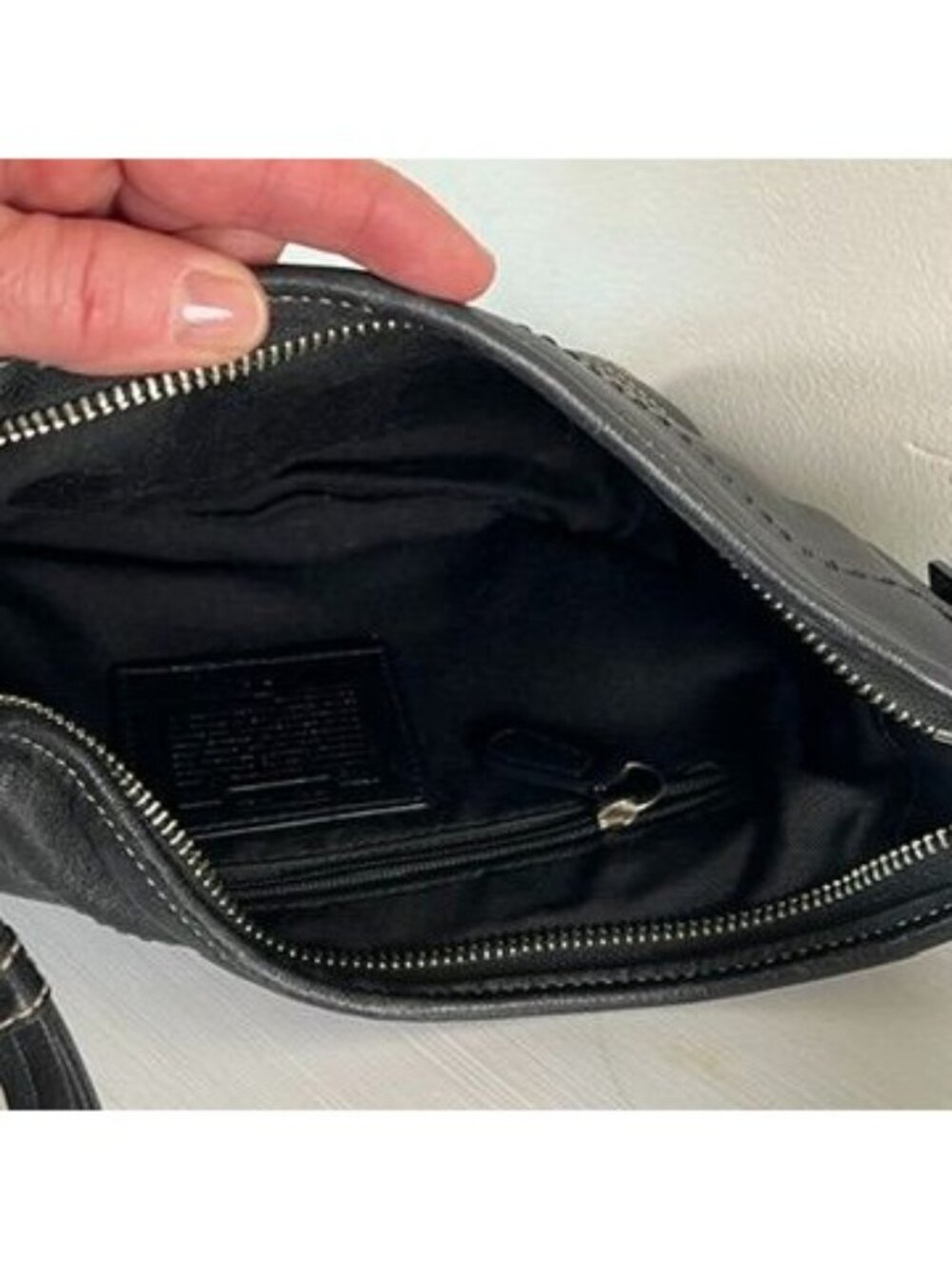 VTG Coach Soho Mini Hobo Black Leather Shoulder Bag Purse Authentic 1310 EUC - Picture 7 of 12